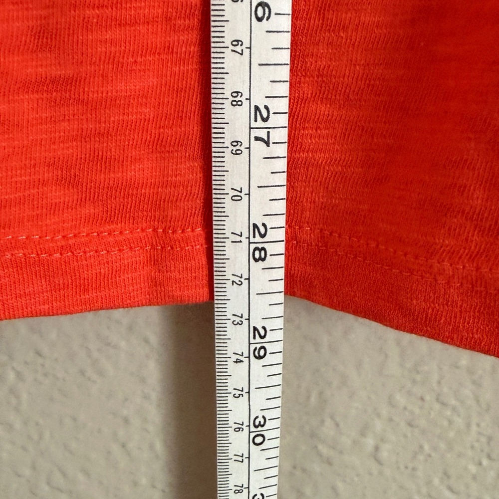 Soft Surroundings Boho Orange Beaded Organic Cotton Feather Tee Large Resort - Picture 4 of 6